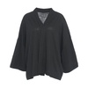 Black Knitwear Short Linen Kimono