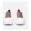 Wembley White Leather Sneakers with Rhinestones