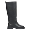 Women's Black Genuine Leather Wide-Calf Knee-High Boots Estro ER00115866
