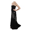 Sequined Floral Ball Gown Dress