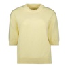 Short Sleeve Yellow Cashmere Sweater