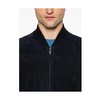 Navy Blue Zip-Front Outerwear