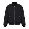Quilted Bomber Jacket with Applique Logo