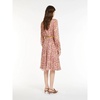 Floral Print Silk Chiffon Midi Dress