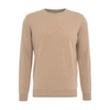 Brown Knitwear Sleeve Patched Pullover