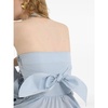 Blue Bow Detail Pleated Dress