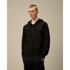 Hooded Zip Fleece Jacket Black