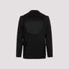 Black Wool Jacket Peak Lapel