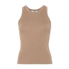 Ribbed Tank Top Beige