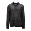 Black Polo Neck Linen Shirt