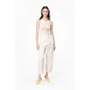 Satin barrel leg pants
