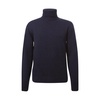 Blue Merino Wool Turtleneck Sweater