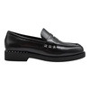 Black Lace-Up Loafers
