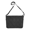 Woven Boxy Bag with Gold Accents