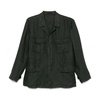 Green Jackets with Concealed Button Fastening