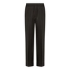 Brown Wool Trousers with Elasticated Waist