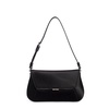 Satin Black Mini Bag with Silver Hardware
