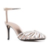 Crystal Embellished Beige Sandals