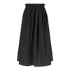 Black Flared Midi Skirt Water-Repellent