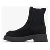 Women`s Black Chelsea Boots made of Italian Genuine Velour Estro ER00115839
