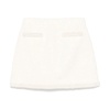 Ivory Bouclé Sequin Mini Skirt