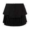 Black Flannel Mini Skirt with Corse