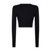 Black Ribbed Knit Two-Piece Set
