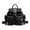Multipocket Nylon Pocket Backpack Black