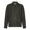 Green Linen Bowling Collar Overshirt
