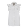 Ruffle Sleeve Poplin Shirt