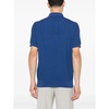 Blue Ribbed Polo Shirt Short Sleeve