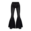 Flared openwork trousers