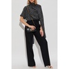 Silk top with monogram