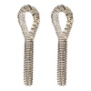 Golden Crystal Fringe Butterfly Clasp Earrings