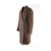 Double-Breasted Brown Herringbone Coat
