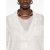 Silver Jacket with Front Button Fastening