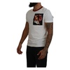 Cotton White Logo Print Crewneck T-shirt