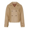Short Leather Trenchcoat