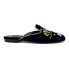 Black Velvet Mules for Women