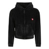 APPLE LOGO SHRUNKEN ZIP UP SWEATSHIRT