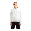 White Hooded Full-Zip Sweater