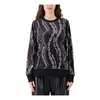 Velvet chain print necklace sweater