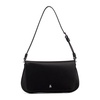 Satin Black Mini Bag with Silver Hardware