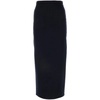 Blue High-Waisted Skirt with Rear Slit
