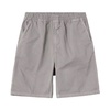 Black Cotton Elastic Waist Shorts