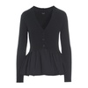 Ribbed Black Blouse Saku Style