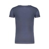 Blue Cotton T-Shirt with V-Neck