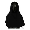 Black Wool Hooded Scarf Wrap