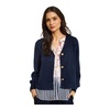 Navy Knit Cardigan with Gold Buttons