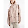Pink Cotton Rain Jacket with Hood